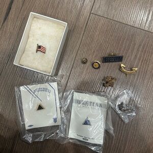 Bastian Gold and Blue Cuff Links